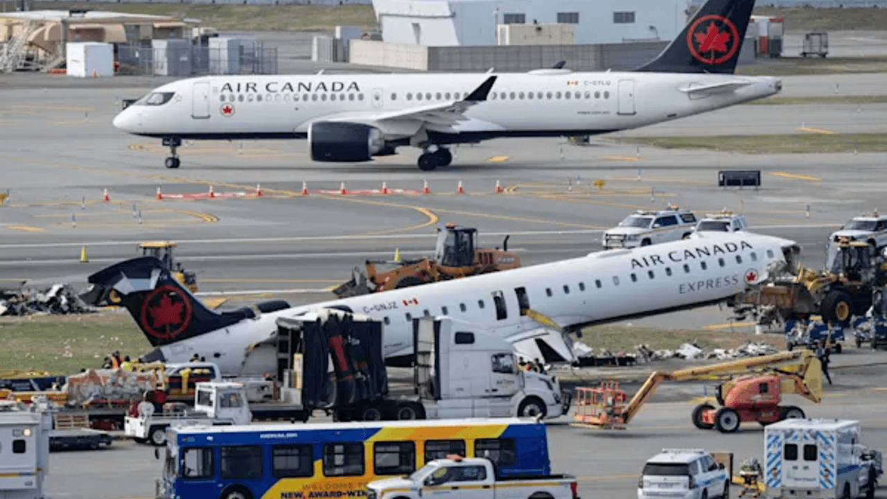Runway reopens at LaGuardia Airport following removal of Air Canada flight wreckage